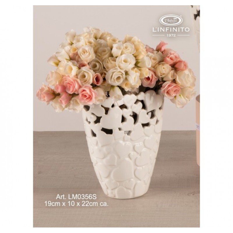 casa piccolo fiore in vaso soggiorno fiore di simulazione con vaso vestito  alto piccolo vaso da fiori da giardino in vaso finto stile europeo-nuovo  grande: Love Infinite Blue (AB) : : Casa